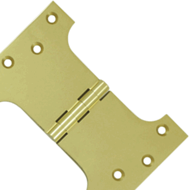 DELTANA 4 Inch x 6 Inch Solid Brass Parliament Hinge (Polished Brass Finish)