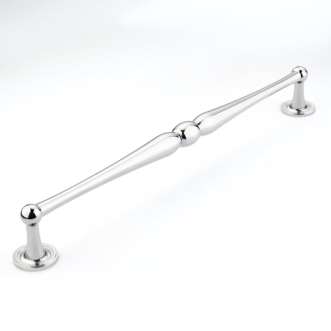 SCHAUB 8 1/2 Inch (8 Inch c-c) Atherton Pull with Plain Footplates (Polished Chrome Finish)