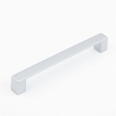 SCHAUB 6 3/8 Inch (6 1/4 Inch c-c) Classico Smooth Cabinet Pull (Matte Chrome Finish)