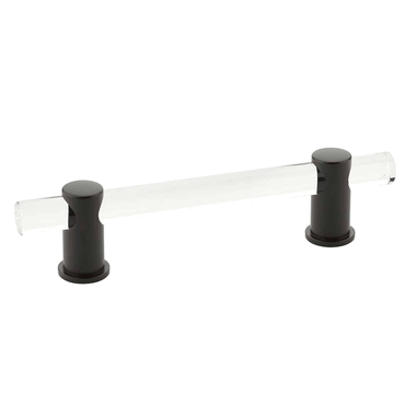 SCHAUB 6 Inch (4 Inch c-c) Lumiere Acrylic Pull (Oil Rubbed Bronze Finish)