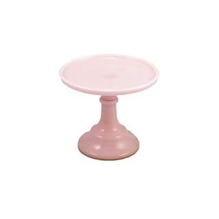 Copper Mountain Hardware 6 Inch Cake Plate (Crown Tuscan Pink Glass)