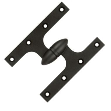 DELTANA 6 Inch x 4 1/2 Inch Solid Brass Olive Knuckle Hinge (Oil Rubbed Bronze Finish)