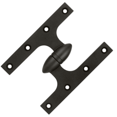 DELTANA 6 Inch x 4 1/2 Inch Solid Brass Olive Knuckle Hinge (Oil Rubbed Bronze Finish)