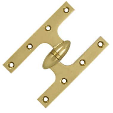 DELTANA 6 Inch x 4 Inch Solid Brass Olive Knuckle Hinge (PVD Finish)