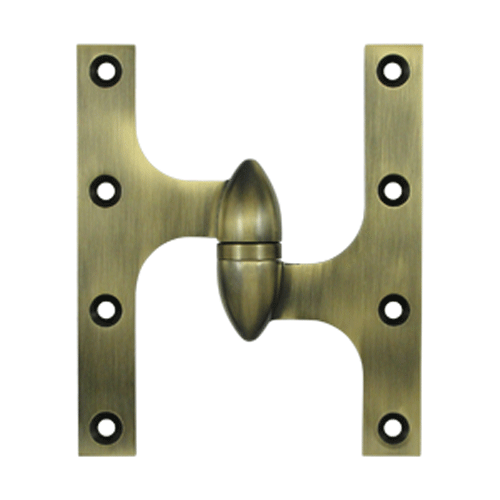 DELTANA 6 Inch x 5 Inch Solid Brass Olive Knuckle Hinge (Antique Brass Finish)