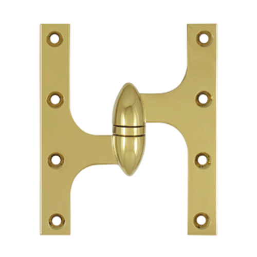 DELTANA 6 Inch x 5 Inch Solid Brass Olive Knuckle Hinge (PVD Finish)