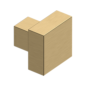 DELTANA 1 1/4 Inch Solid Brass Modern Square Cabinet & Furniture Knob (Several Finishes Available)