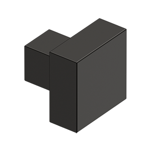 DELTANA 1 1/4 Inch Solid Brass Modern Square Cabinet & Furniture Knob (Several Finishes Available)