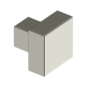 DELTANA 1 1/4 Inch Solid Brass Modern Square Cabinet & Furniture Knob (Several Finishes Available)