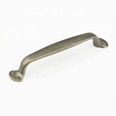 SCHAUB 7 1/2 Inch (6 Inch c-c) Country Style Pull (Antique Nickel Finish)