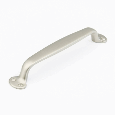 SCHAUB 7 1/2 Inch (6 Inch c-c) Country Style Pull (Brushed Nickel Finish)