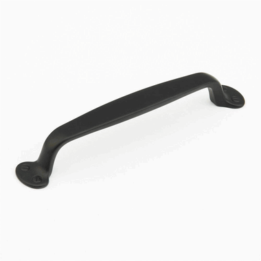 SCHAUB 7 1/2 Inch (6 Inch c-c) Country Style Pull (Matte Black Finish)