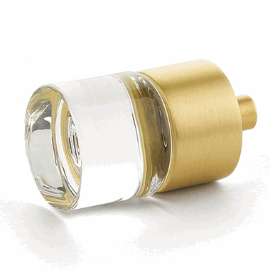 SCHAUB 7/8 Inch Symphony City Light Cylinder Knob (Satin Brass Finish)