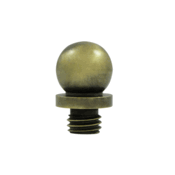 9/16 Inch Solid Brass Ball Tip Door Finial (Antique Brass Finish) DELTANA