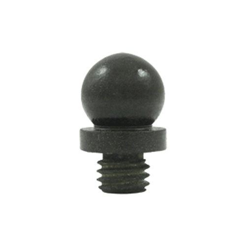 DELTANA 9/16 Inch Solid Brass Ball Tip Hinge Finial (Bronze Dark Finish)