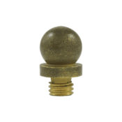 DELTANA 9/16 Inch Solid Brass Ball Tip Hinge Finial (Bronze Medium Finish)