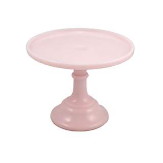 Copper Mountain Hardware 9 Inch Cake Plate (Crown Tuscan Pink Glass)