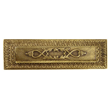 COPPER MOUNTAIN HARDWARE Antique Front Door Mail Slot - Victorian Style (Antique Brass Finish)