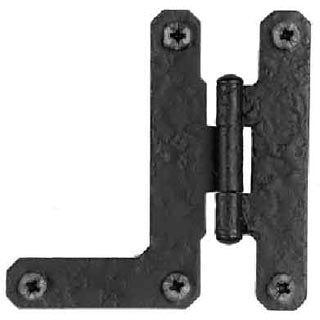 ACORN MANUFACTURING Pair 3 Inch HL Hinge: Black Matte Iron Hinges (Flush Finish)