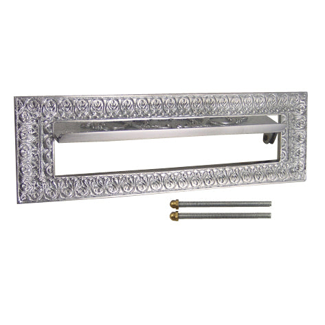 COPPER MOUNTAIN HARDWARE Antique Front Door Mail Slot - Victorian Style (Brushed Nickel)