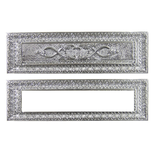 COPPER MOUNTAIN HARDWARE Antique Front Door Mail Slot - Victorian Style (Brushed Nickel)