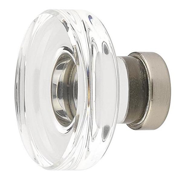 EMTEK 1 1/4 Inch Clear Crystal Glass Grayson Cabinet & Furniture Knob