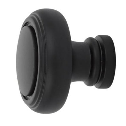 EMTEK 1 1/4 Inch Solid Brass Norwich Cabinet Knob (Flat Black Finish)