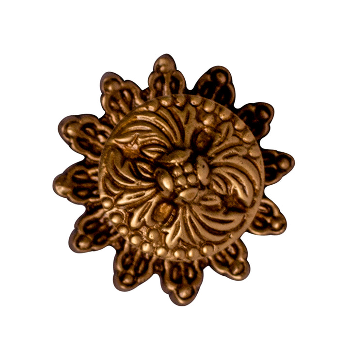 2 Inch Solid Brass Rococo Victorian Knob with Back Plate (Several Finishes Available) COPPER MOUNTAIN HARDWARE