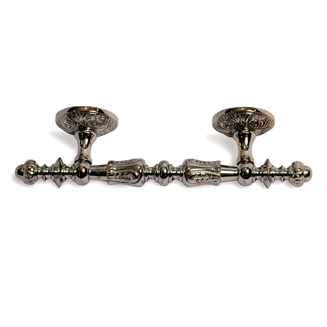 COPPER MOUNTAIN HARDWARE 8 Inch Solid Brass Rococo Cabinet Pull (Polished Chrome Finish)