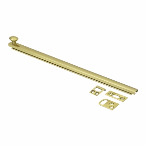 DELTANA 12 Inch Solid Brass Surface Bolt (Polished Brass Finish)