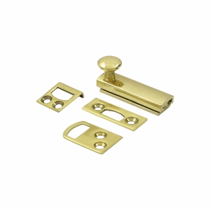 DELTANA 2 Inch Solid Brass Surface Bolt (Polished Brass Finish)