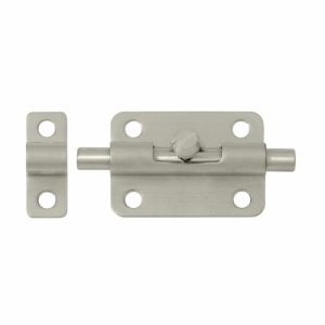 DELTANA 3 Inch Solid Brass Barrel Bolt (Brushed Nickel Finish)