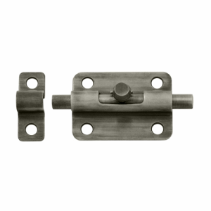 DELTANA 3 Inch Solid Brass Barrel Bolt (Antique Nickel Finish)