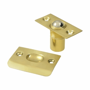 DELTANA 2 1/8 Inch Deltana Solid Brass Ball Catch (Polished Brass Finish)