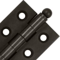 DELTANA 2 Inch x 1 1/2 Inch Solid Brass Cabinet Hinges (Oil Rubbed Bronze)