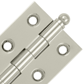 2 1/2 Inch x 1 11/16 Inch Solid Brass Cabinet Hinges (Polished Nickel Finish) DELTANA