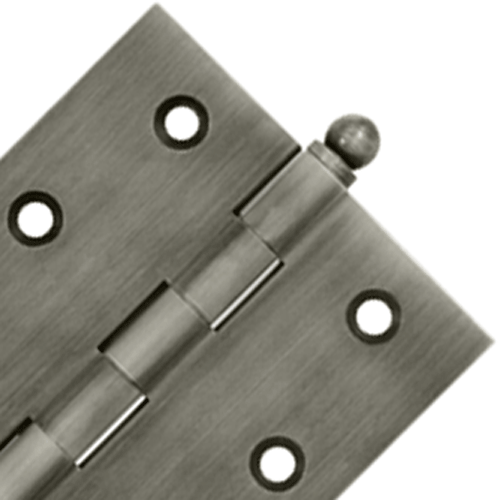 DELTANA 2 1/2 Inch x 2 1/2 Inch Solid Brass Cabinet Hinges (Antique Nickel)