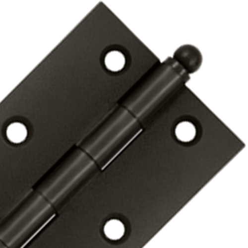 DELTANA 3 Inch x 2 Inch Solid Brass Cabinet Hinges (Oil Rubbed Bronze Finish)