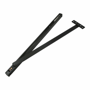 DELTANA Solid Brass Overhead Door Holder (Flat Black)