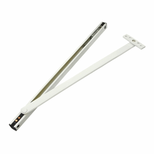 DELTANA Solid Brass Overhead Door Holder (Prime Coat White)