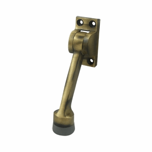 DELTANA 4 Inch Solid Brass Kickdown Door Holder (Antique Brass Finish)