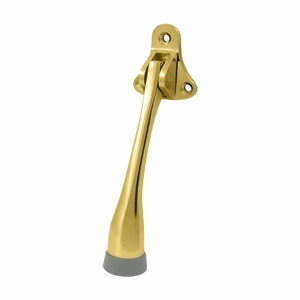 DELTANA 5 Inch Solid Brass Kickdown Door Holder (Polished Brass Finish)