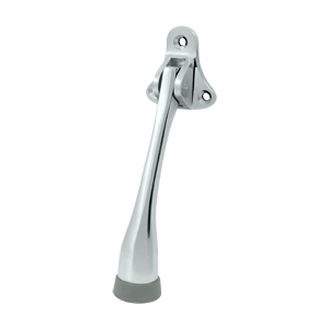 DELTANA 5 Inch Solid Brass Kickdown Door Holder (Polished Chrome Finish)