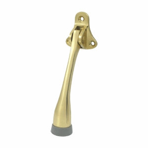 DELTANA 5 Inch Solid Brass Kickdown Door Holder (Polished Brass Finish)