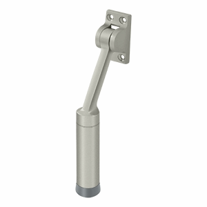 DELTANA 7 Inch Solid Brass Kickdown Door Holder (Brushed Nickel Finish)