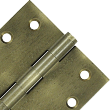 DELTANA 4 X 4 Inch Solid Brass Hinge Interchangeable Finials (Square Corner, Bronze Medium Finish)