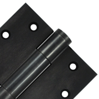 DELTANA 4 1/2 Inch X 4 1/2 Inch Solid Brass Hinge Interchangeable Finials (Oil Rubbed Bronze Finish)