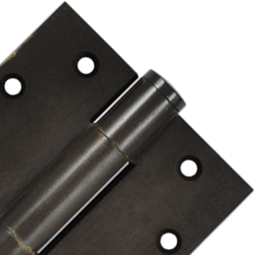 DELTANA 4 1/2 Inch X 4 1/2 Inch Solid Brass Hinge Interchangeable Finials (Bronze Rust Finish)