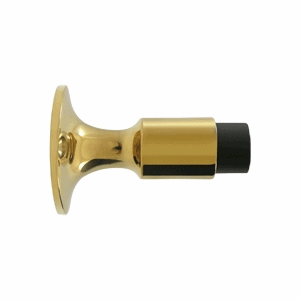 DELTANA Heavy Duty Wall Mounted Bumpers Door Stop (Polished Brass Finish)