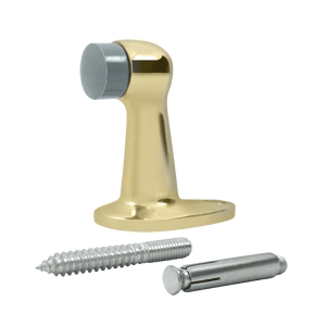 DELTANA Floor Mounted Bumper Door Stop (Polished Brass Finish)